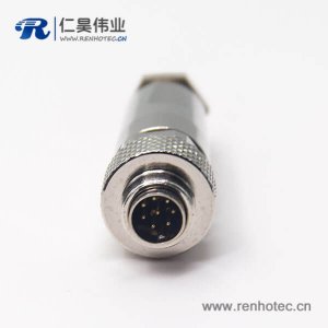 金属阿联酋vs丹麦亚盘
M9公头直式8芯组装接头