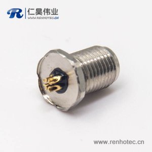 M5防水接头航空插座母头直式防水带螺纹后锁板阿联酋vs丹麦亚盘