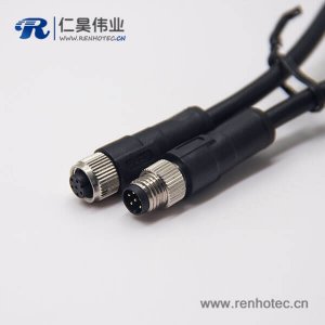 m12 5芯电缆公转母不带屏蔽直式A型1M AWG22