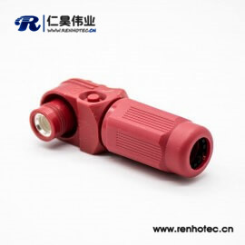 单芯大电流红色塑料阿联酋vs丹麦亚盘
IP67弯式插头12mm单芯350A接线