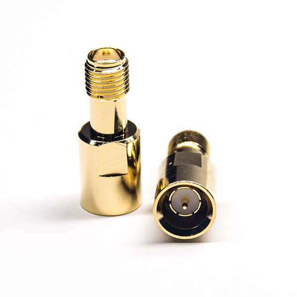 3 SMA镀金直式转接头母头转快插公头