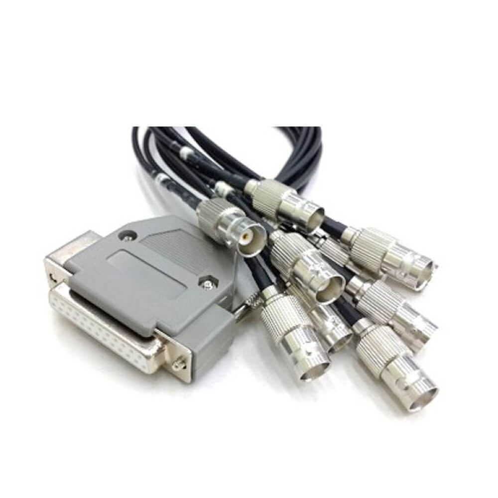 D-Sub接口25芯公头1转8BNC母头直式采集卡尾线