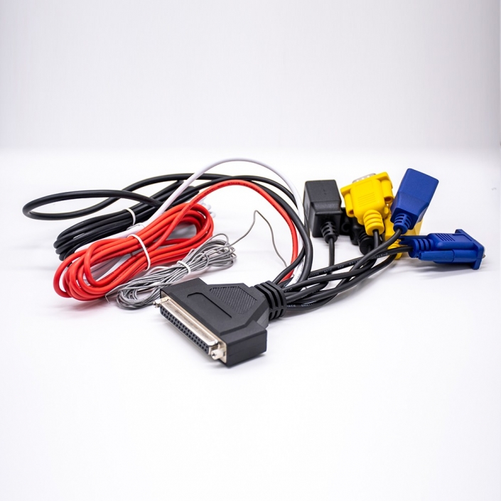 DB37针转D-sub&RJ45直式适配器电缆长3米带1米线束 DB37针转D-sub&RJ45直式适配器电缆长3米带1米线束