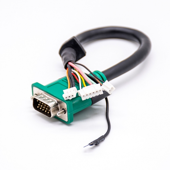 DB15pin公头转接三个接线盒电缆线长0.2米 DB15pin公头转接三个接线盒电缆线长0.2米