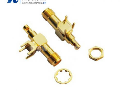 sma同轴弯式母头接pcb板