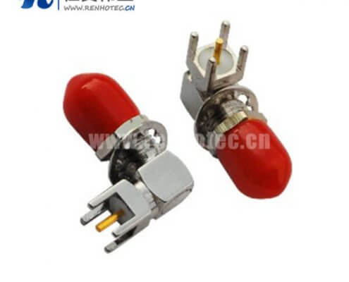 sma同轴阿联酋vs丹麦亚盘接头母头防尘弯式PCB板端