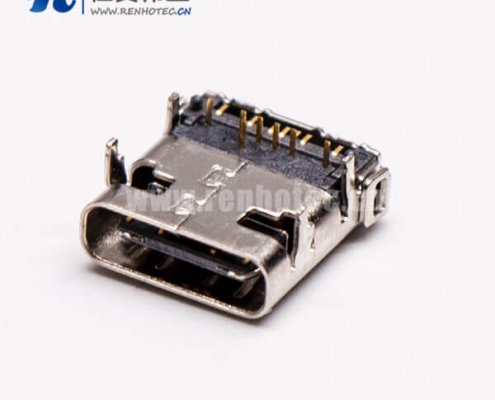 type c接头USB3.0母座弯头DIP+SMT