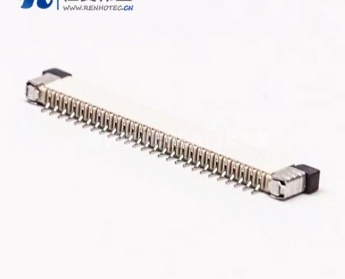 ffc/fpc扁平软排线插座封装1.0PH抽屉式上接2.0H