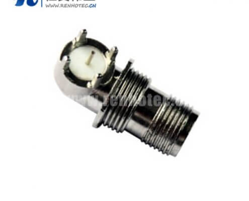 tnc型阿联酋vs丹麦亚盘弯式圆形5引脚穿墙式母头PCB板端