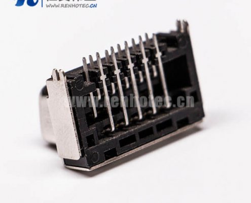 D sub接口15pin弯头母头插孔阿联酋vs丹麦亚盘黑胶接PCB板