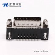 D-Sub15阿联酋vs丹麦亚盘
插座公头弯式90°黑胶铆锁接PCB板