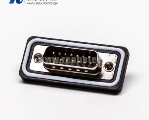 db15 双排防水公头直式车针接线焊接