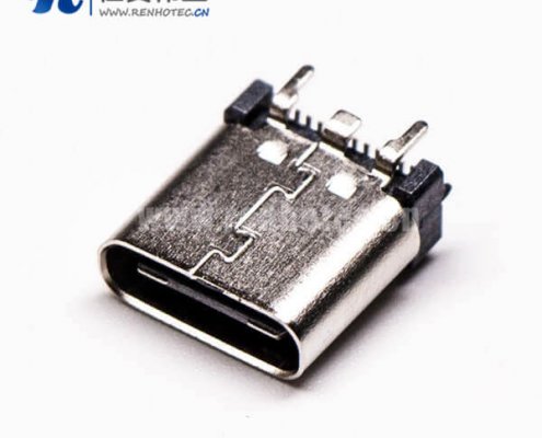 Type C USB3.1直立式180度母头贴板式接PCB板