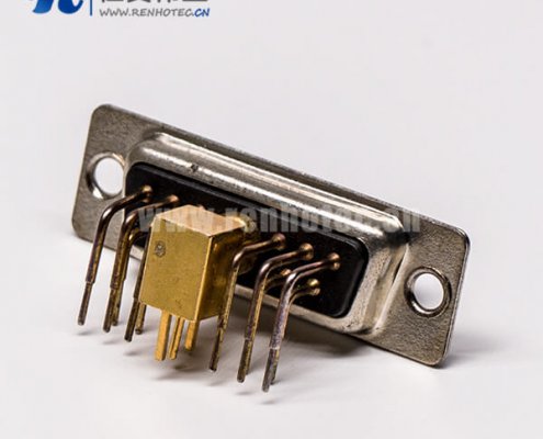 大电流db阿联酋vs丹麦亚盘射频弯式11W1焊板插孔接PCB板母座