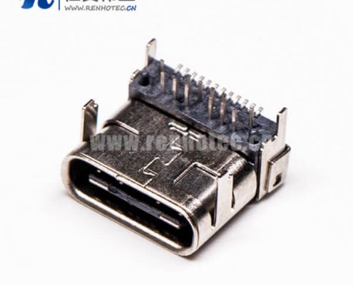 usb3.1和type c接口弯式90度插板母头贴板