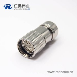 M23接头直式17母头电缆插头623金属接头电源阿联酋vs丹麦亚盘