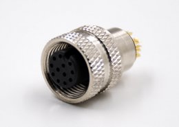 传感器M12接头组装接头接线焊线式A扣12芯母头直式带屏蔽阿联酋vs丹麦亚盘
