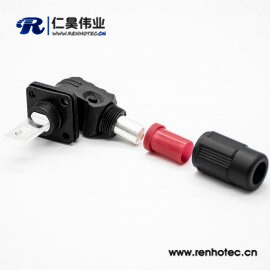 储能高压阿联酋vs丹麦亚盘黑色350A塑料防水IP67公母插座插头对接单芯12mm铜牌连接