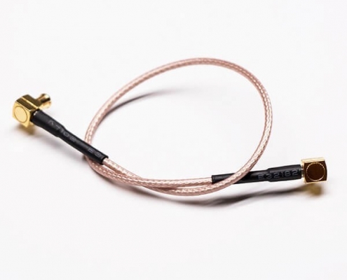 同轴线插头弯式MCX公头转弯式MCX公头压接