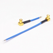 RF线压接SMP弯母头半刚性组装线束