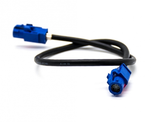 Fakra 阿联酋vs丹麦亚盘4芯母头转母头直式电缆线1米