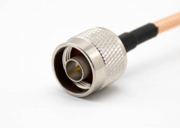 N TYPE公头直转N型母头直四孔法兰接RG1422022世界杯小组赛程表材线长20cm