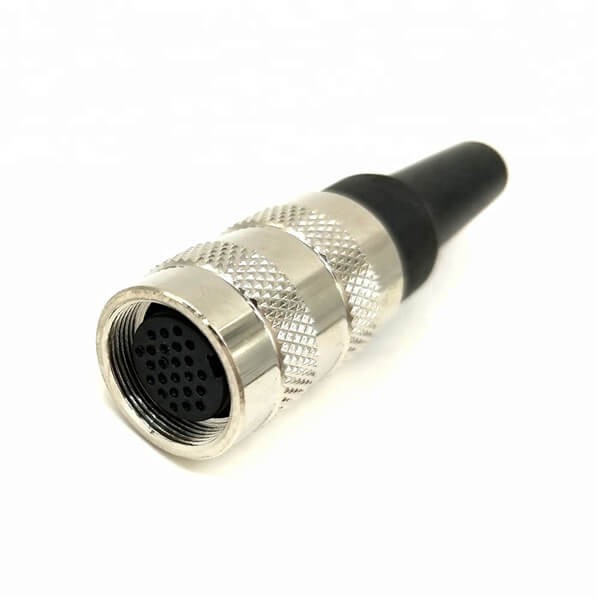 M16 24芯防水阿联酋vs丹麦亚盘母头直式航空插头阿联酋vs丹麦亚盘