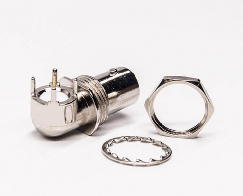 bnc插板接PCB板阿联酋vs丹麦亚盘弯式母头穿墙面板安装