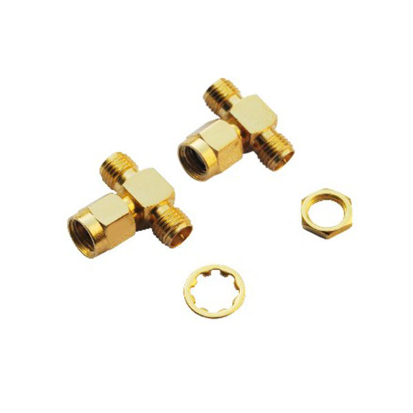 T型转接头阿联酋vs丹麦亚盘sma公头转两个反极SMA插座