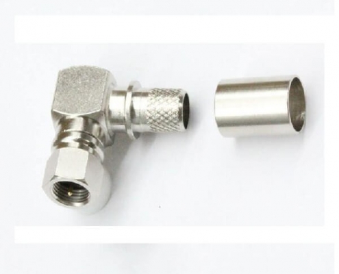 SMA弯式压接线材穿板