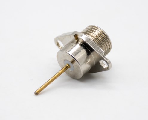 SMA内针SMA母头面板两孔法兰安装对讲机接头