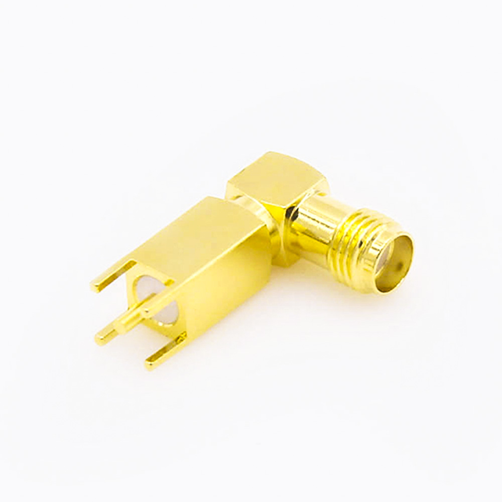 SMA公头弯式阿联酋vs丹麦亚盘PCB安装插孔