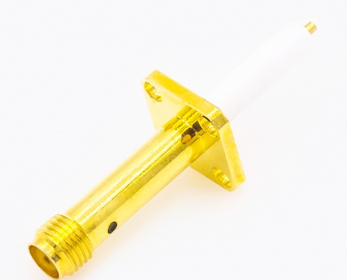 4孔法兰SMA阿联酋vs丹麦亚盘PCB安装焊板母头直式