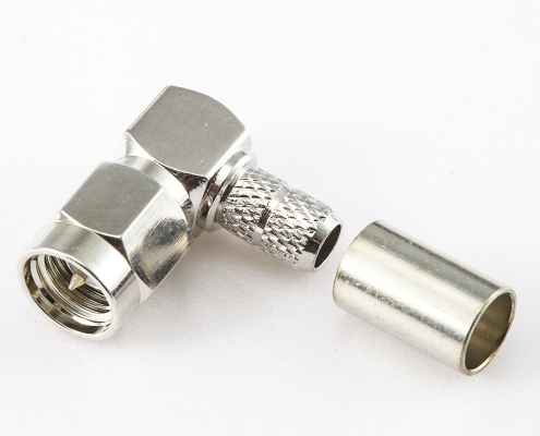 用于RG58 / RG142 / SYV50-3SMA公头弯式阿联酋vs丹麦亚盘压接类型