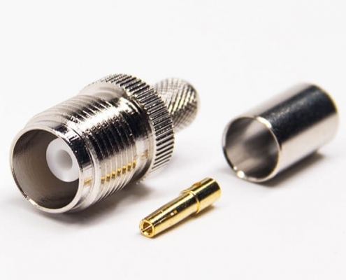 tnc型射频阿联酋vs丹麦亚盘直式母头母针压接式接同轴线缆