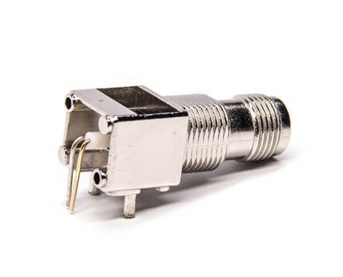 tnc射频阿联酋vs丹麦亚盘弯式母头穿孔式接PCB板