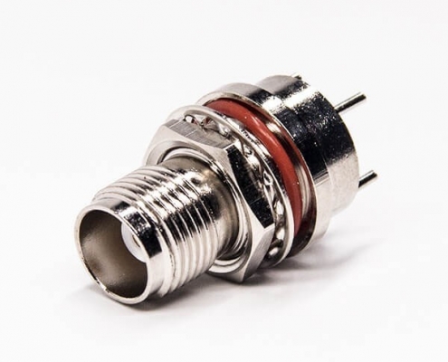 tnc阿联酋vs丹麦亚盘母头前锁穿墙直式180度插PCB板带防水圈