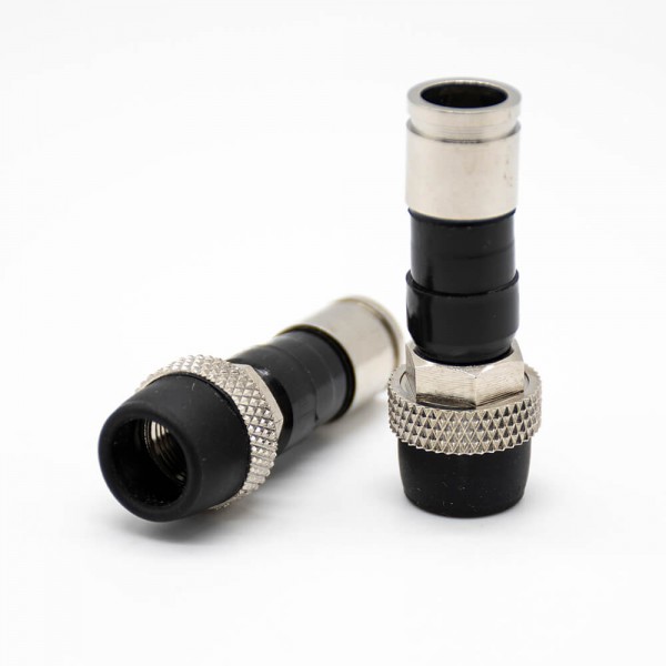 f头同轴阿联酋vs丹麦亚盘公头直式标准75Ω接线压缩防尘接RG6