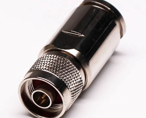 射频电缆n型对接公头直式螺母锁紧