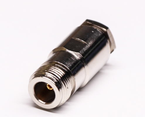 RF同轴阿联酋vs丹麦亚盘直式母头螺母锁紧接线