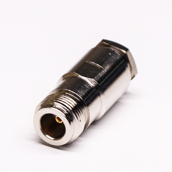 RF同轴阿联酋vs丹麦亚盘直式母头螺母锁紧接线