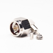 六角N头弯式90度公头阿联酋vs丹麦亚盘压接式接同轴线缆