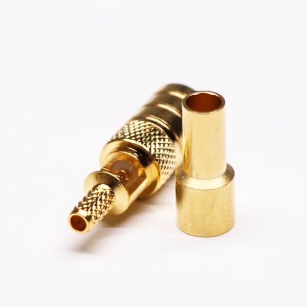 SMB公头接口接线直式180度开天窗压接式