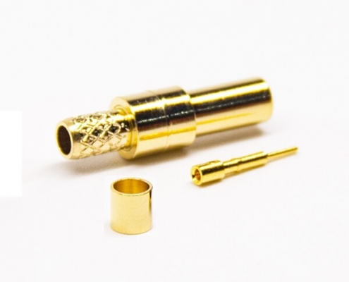 smb母头公针直式射频阿联酋vs丹麦亚盘镀金压接式接线