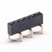 90度排母弯脚单排6孔插PCB板H5.0mm5pcs