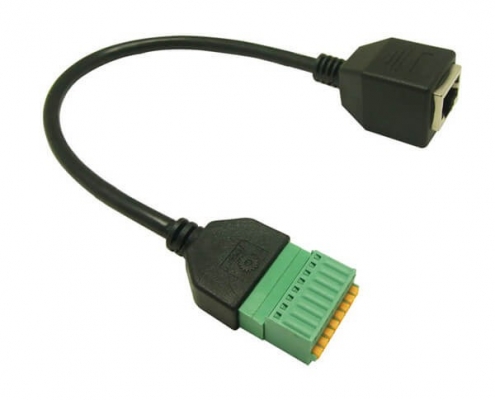 RJ45转接线端子8PIN网络直通头8P8C网络延长线0.3M