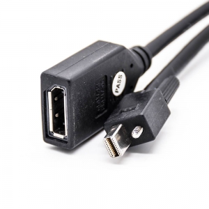 MiniDisplayPort转DP公转母MDP带螺丝转接线0.5米