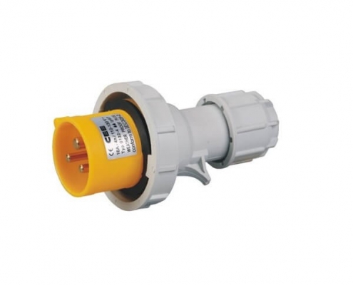 CEE两相IEC16A3芯两相IP44防水工业插头