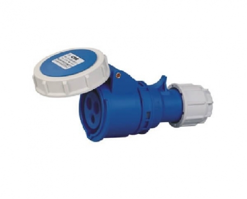 工业阿联酋vs丹麦亚盘插头16A3芯蓝色室外可移动插座