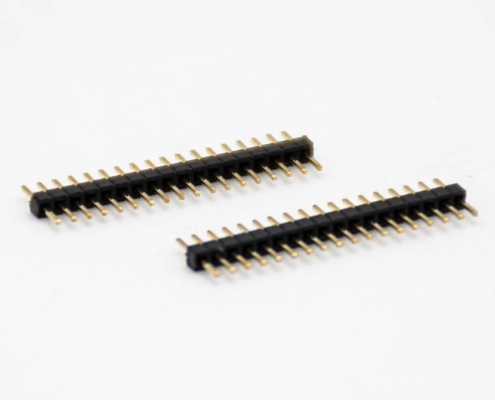 直式排针阿联酋vs丹麦亚盘1.1MM间距公头插板单排18针